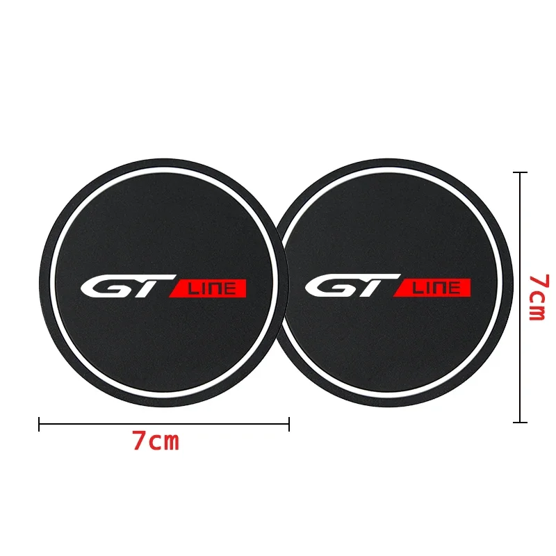 2 Buah Alas Gelas Mobil Anti Selip Alas Minuman Botol Silika Gel Untuk Peugeot GTLINE 307 5008 4008 308 208 106 206