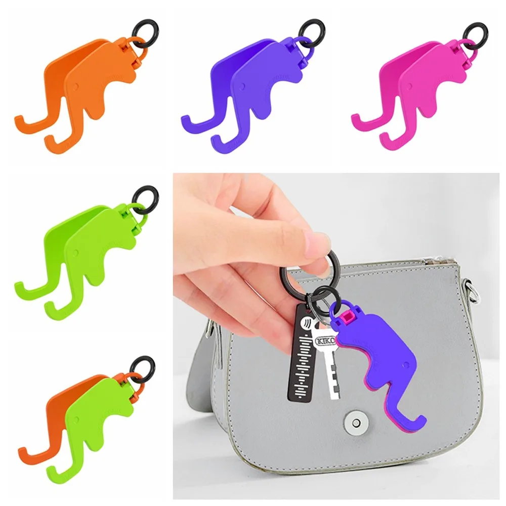 Suporte para celular em formato de elefante, com chaveiro, dobrável, mini suporte portátil para celular, joia, presente