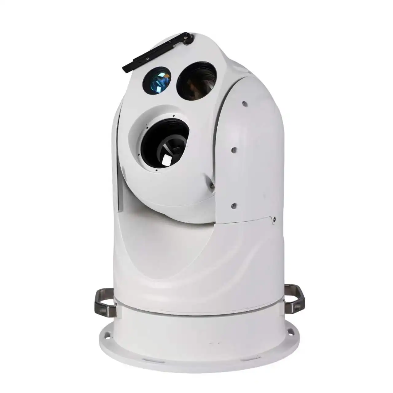 Multispectral PTZ Camera Of 30x Optical Zoom + 15-100mm Zoom Thermal + 300m LED Spotlight With Marine Ships' Gyro/EIS Stabilizer