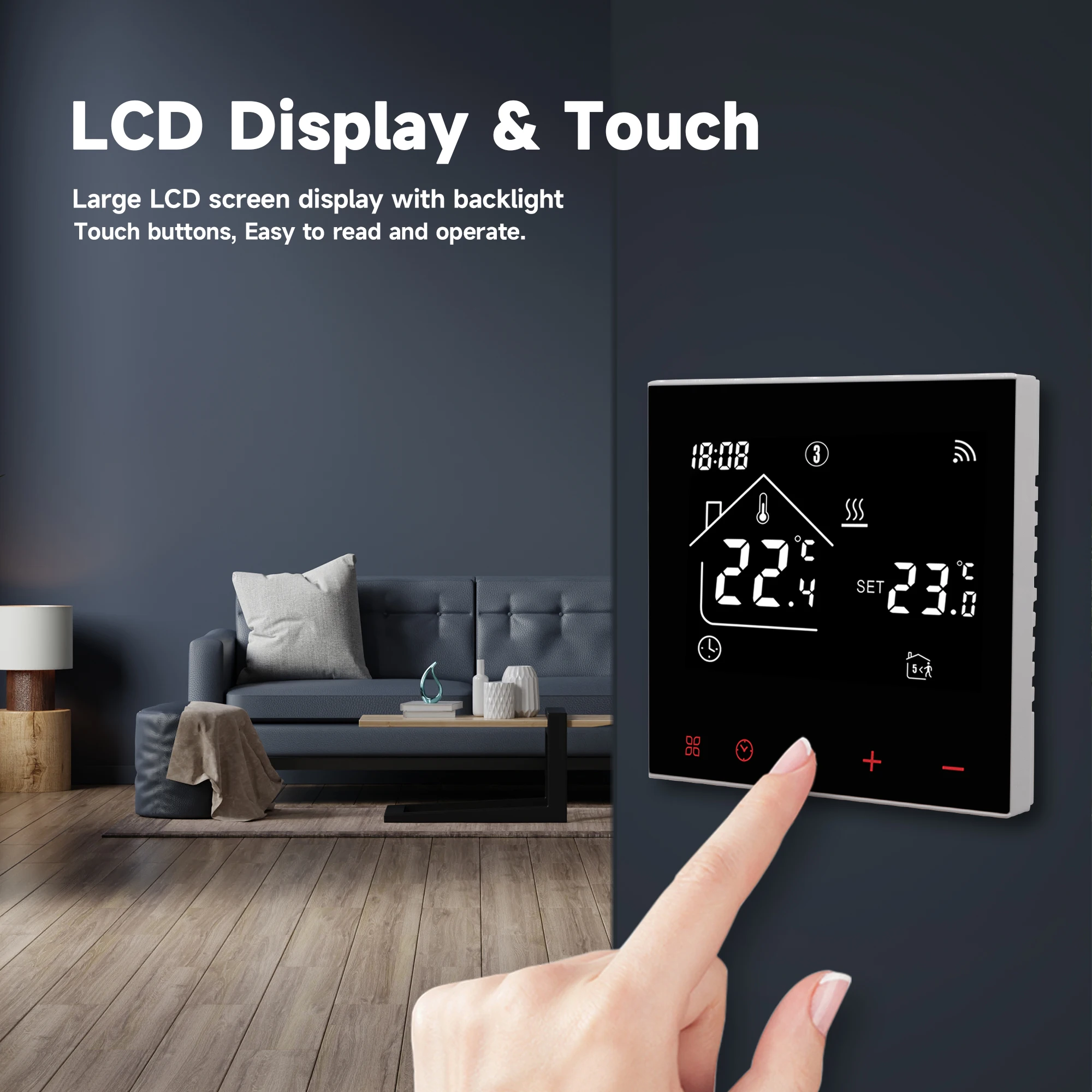 Tuya WiFi Smart Thermostat Electric Floor Heating Water/Gas Boiler Temperature Remote Controller for Google Home, Alexa