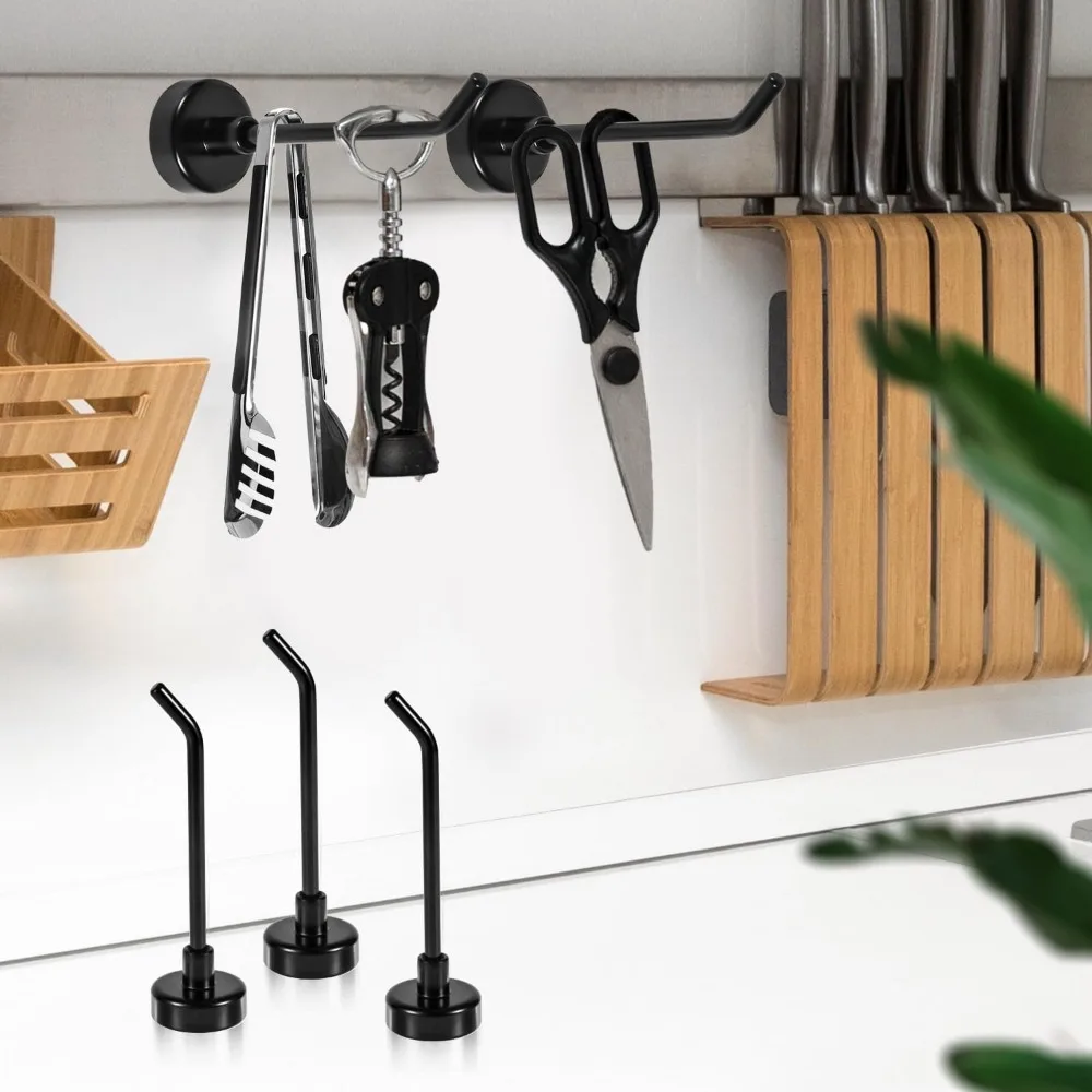 4/6 Stück Große Magnethaken, 7,1 cm Lange Hochleistungs-Magnethaken Starke Magnetische Aufhänger für Kreuzfahrtschiffe Garage Küche – Detail 3