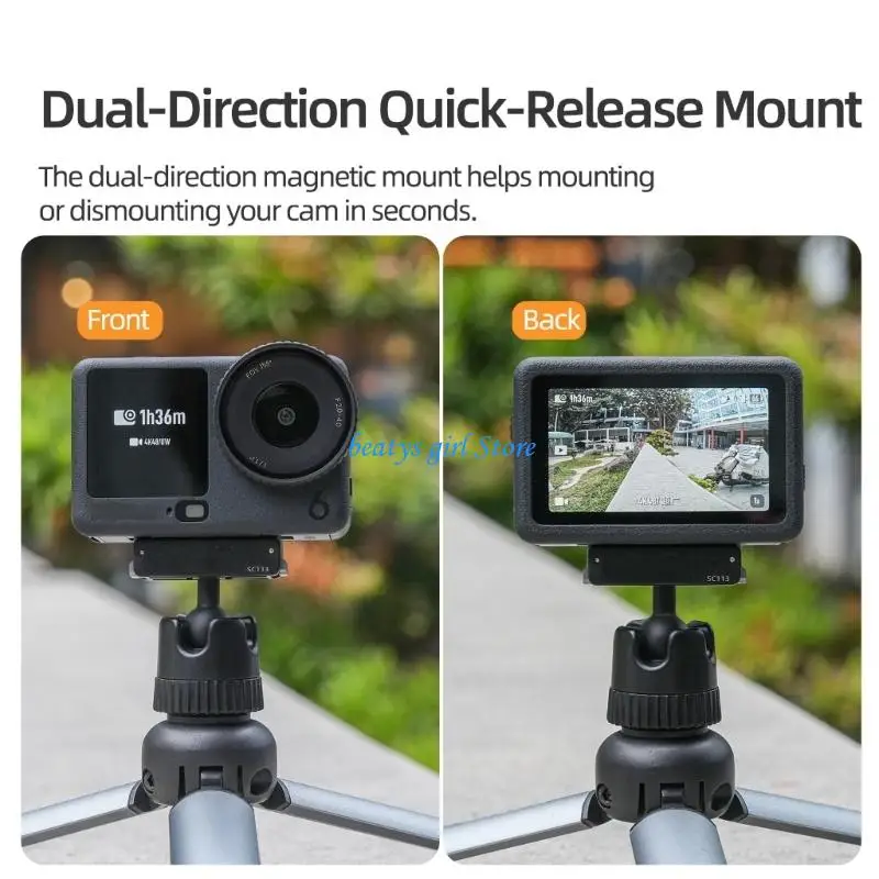 C7AB Universal Suction Cup Mount For Action 6 Camera Detachable Clip Design