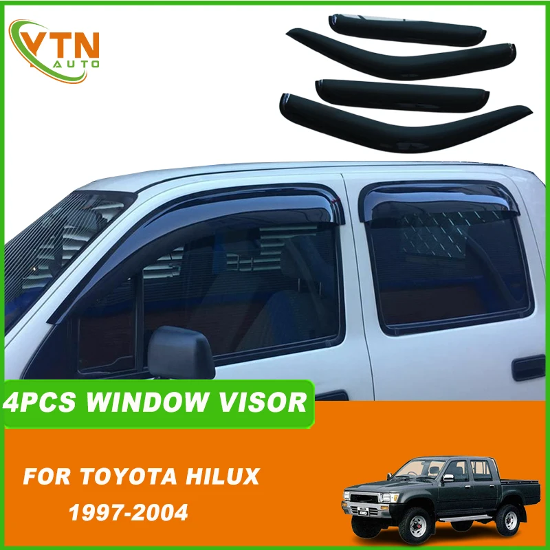 For Toyota Hilux 1997 1998 1999 2000 2001 2002 2003 2004  Weathershield Window Visor Sun Rain Deflector Guard Awnings