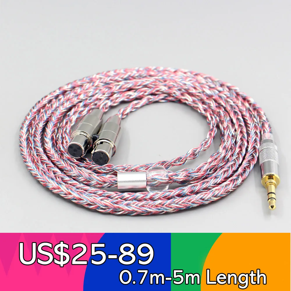 

LN007585 16 Core Silver OCC OFC Mixed Braided Cable For Audeze LCD-3 LCD-2 LCD-X LCD-XC LCD-4z LCD-MX4 LCD-GX Headset Headphone