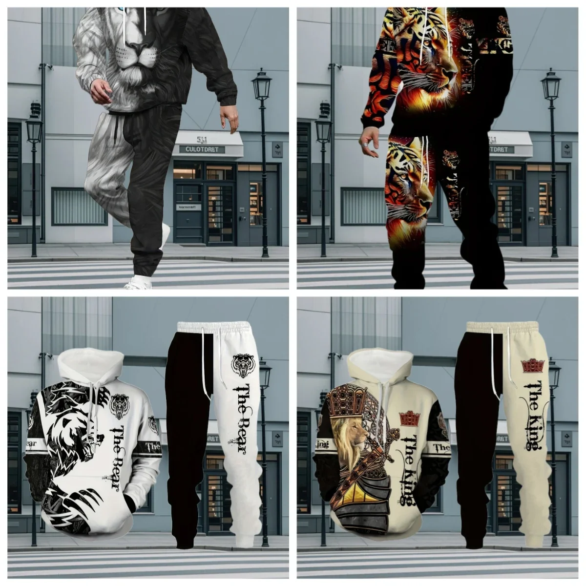

2025 Winter and Autumn Hot Sale New 3D Printed Sweatpants and Hoodie Set Sportswear Men's Clothing Set Street Sportswear