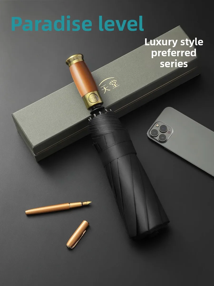 

Auatic Umbrella Bla Glue Sunscreen Uv Protection Portable Large Size Sunade Rainproof for Men And Women