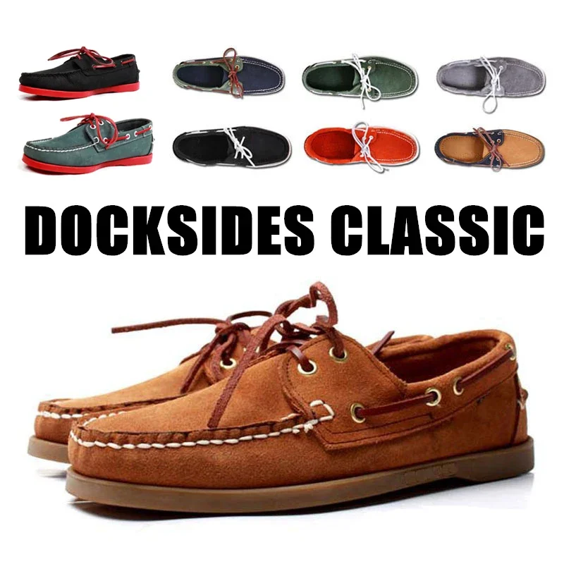 Men\'s Casual Genuine Leather Lace Up Boat Shoes Loafers For Men Driving Fashion Women Driving Shoes Wine Red Lace up