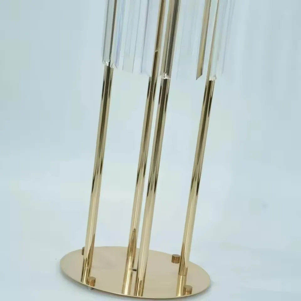 2 Stück/4 Stück/5 Stück/6 Stück/10 Stück Goldener Acryl-Blumenständer für Hochzeiten - 4-stufiger Hochzeits-Blumenständer als Tischdekoration – Detail 8