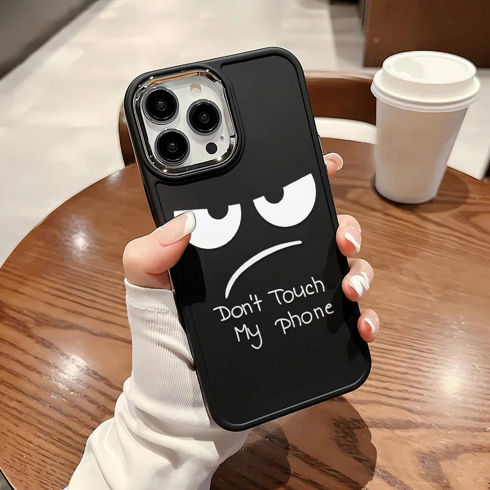 

New design pattern metal frame black and white phone case, suitable for iPhone 16,16Pro,16Pro Max, Plus to11,12,13,14,15series
