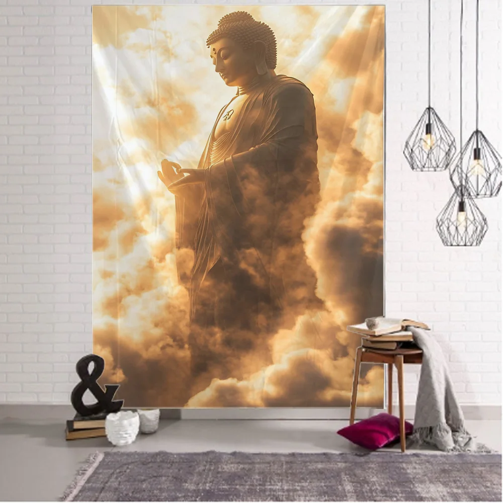 Hippie Buddhist Art Tapestry Wall Hanging Mandala Home Decor Meditation Room Background Cloth for Living Room Bedroom