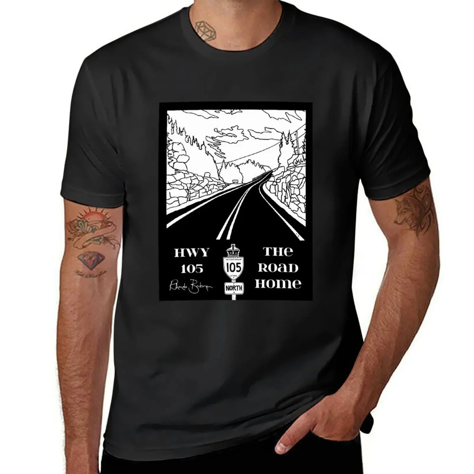 Highway 105 #2 vertical format T-Shirt custom shirt customs men clothings