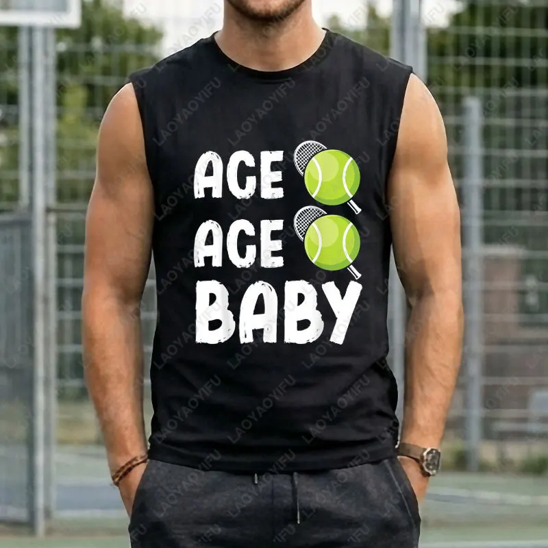 Funny Tennis Graphic Tank Top -