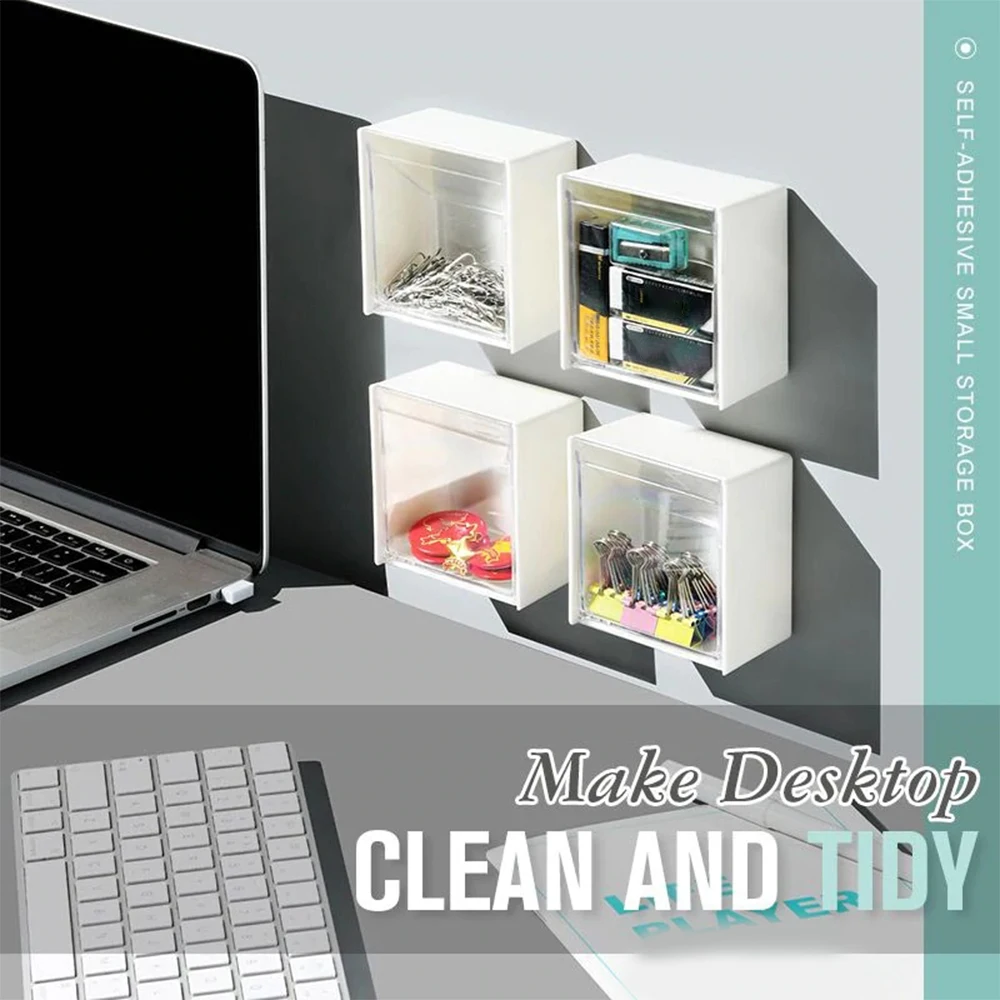 Petite Boîte de Rangement Auto-Adhésive, Boîtier d'Évaluation Mural à Rabat, Multifonction pour 03/Life, Durable et Durable