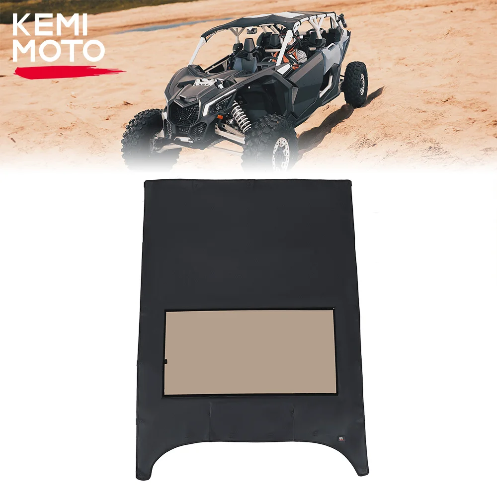 KEMIMOTO UTV PVC Waterdicht Canvas Zachte Rooftop Zonneklep Voor Can Am Maverick X3 Max 4x4 XDS XRS XMR Turbo DPS 4 Deuren 2017 +