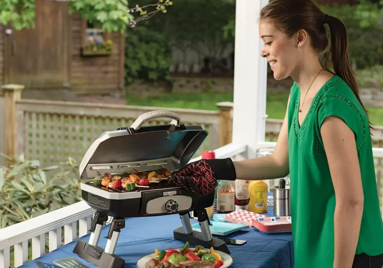 

Petit Gourmet Portable Tabletop Gas Grill, Stainless Steel