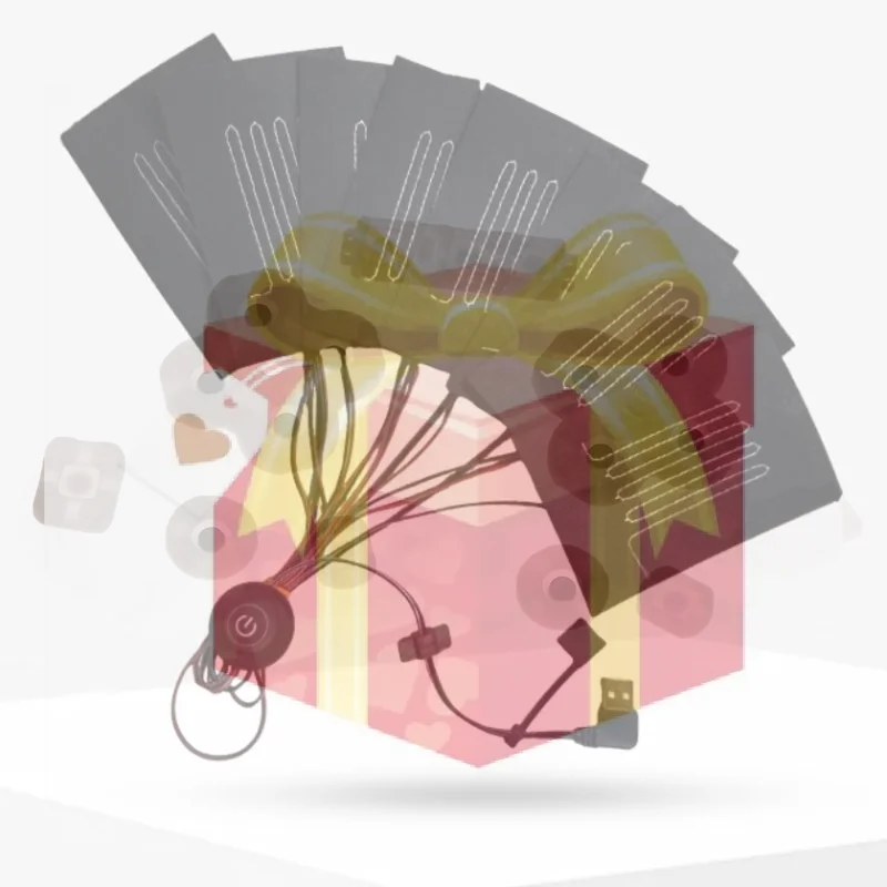 

1Pcs 8 in 1 USB Charged Clothing Heating Pad Electric Heating Sheet With 3 Gear Adjustable Temperature For Vest Jacket Outdoor