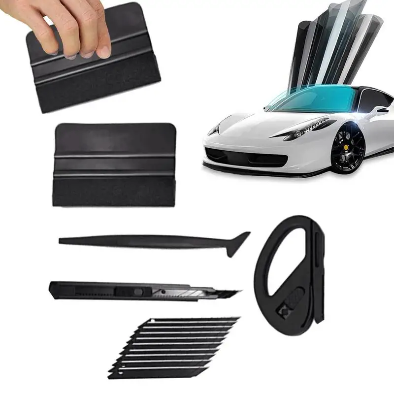 15 Pcs Car Wrapping Tools Kit Vinyl Scraper Cutter Film Squeegee Vinyl Spatulas Wrap Tool Window Tinting Tools Car Accessories