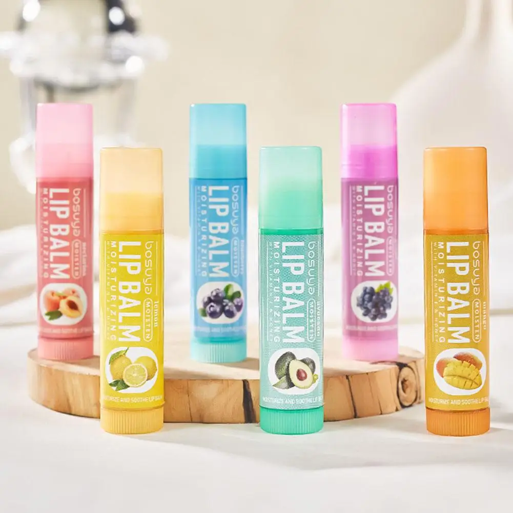 6-teiliges Lippenbalsam-Set mit verschiedenen Fruchtaromen - Feuchtigkeitsspendend, pflegend & beugt rissigen Lippen vor - Pflege für trockene Lippen & feine Linien – Detail 20