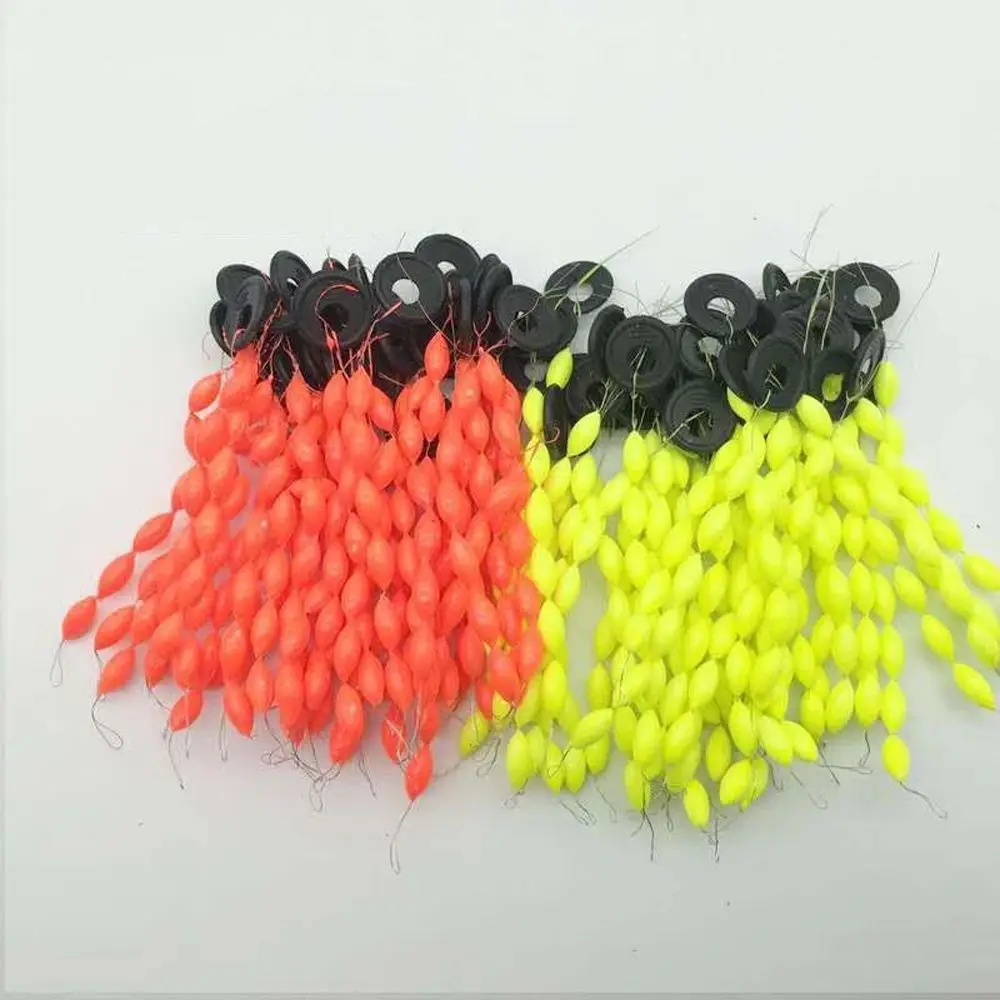 30Pcs/5packs Fishing Float 6 In 1 String Type Seven Star Float Foam Space Bean Fishing Line Stopper Buoys Tackle Accessories