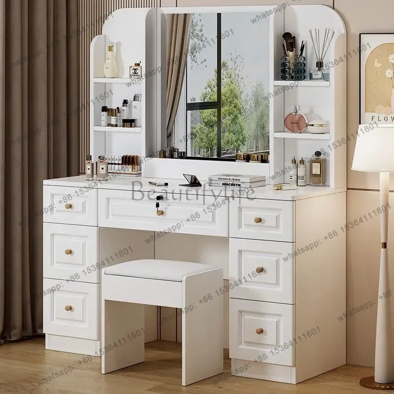 FG Professional Nordic Vanity Table Girls Simple Adult Cabinet Vanity Table Desk Organizer Coiffeuse De Chambre Furniture