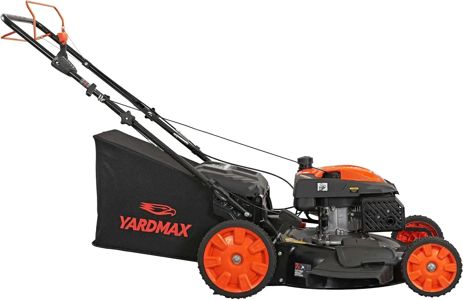 22 in. 201cc Select PACE 6 Speed CVT High Wheel RWD 3-in-1 Gas Walk Behind Self Propelled Lawn Mower, Black image 6
