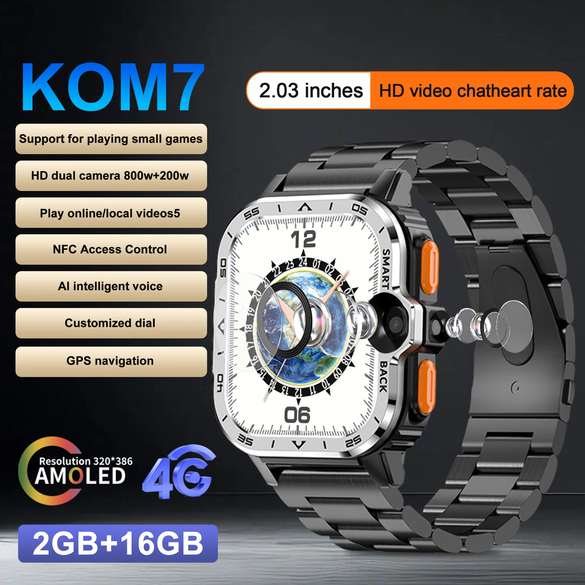 

Смарт-часы 4 + 64 ГБ, WIFI, GPS, водонепроницаемые, GSM SIM, двойная камера, 4G, умные часы, мужское приложение, загрузка сердечного ритма, монитор здоровья, видеозвонок