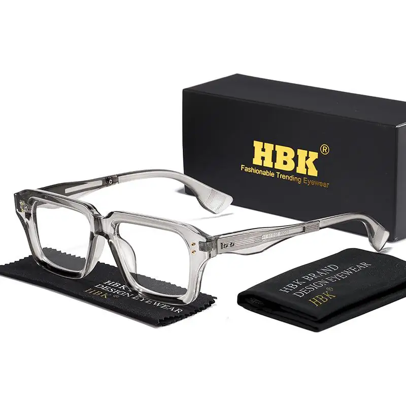 HBK Vintage Herren-Brillengestelle Marken-Brillen mit Einzigartigem Bügel-Design Luxuriöse Brillengestelle für Damen Anti-Blaulicht Lesebrillen – Detail 9