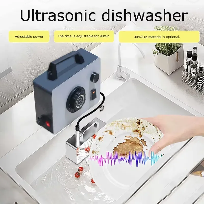 Ultrasonic Cleaner Portable Ultrasound Sonic Power Adjustable Cleaning Bath Timer 120min Bubble Washing Machine 15L 22L 30L