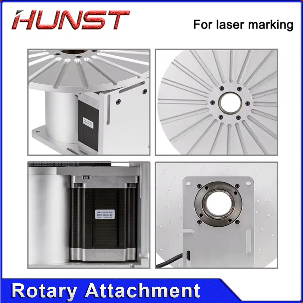 Hunst D30 Rotary Unit Diameter 300mm 20 Pen Slots Rotary Table + Driver DM5042 for Fiber Laser Marking Machine DIY Pen Gift