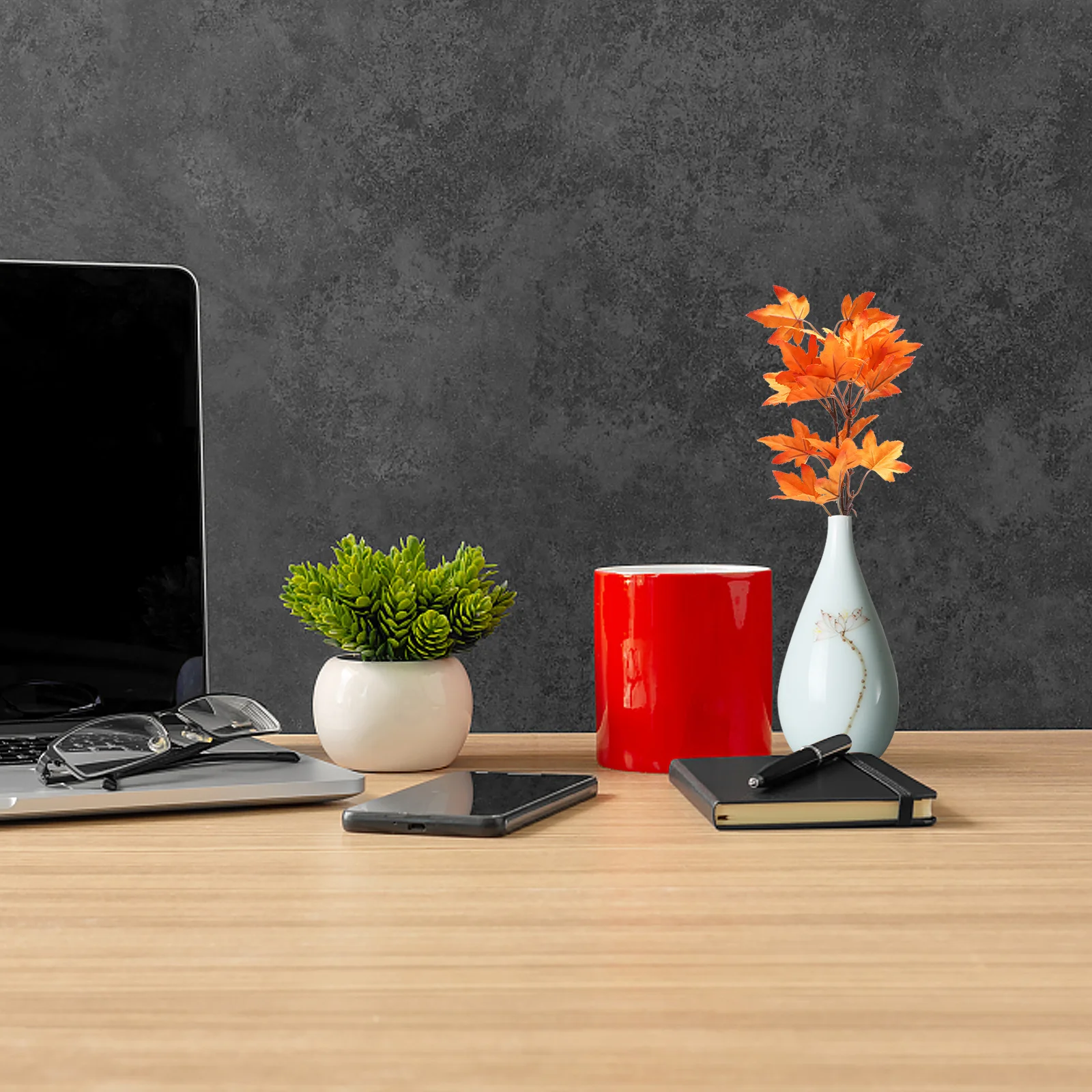 

4pcs Maple Leaf Decor Branch Artificial Fall Leaves For Home Office Wedding Party Decoration Simulation Maple Branch Adorn Fake