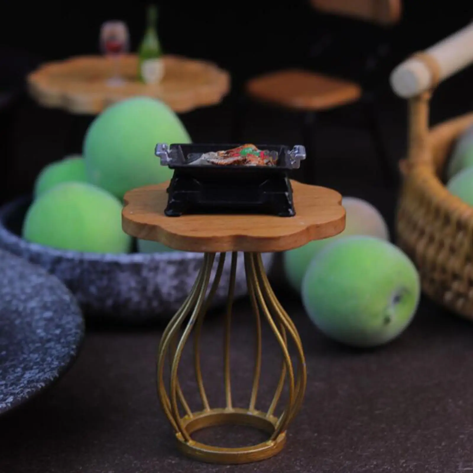

1:12 Dollhouse Miniature Furniture Table Chair Dollhouse Decoration Pretend Play Hobby Toy Interior Model for Children