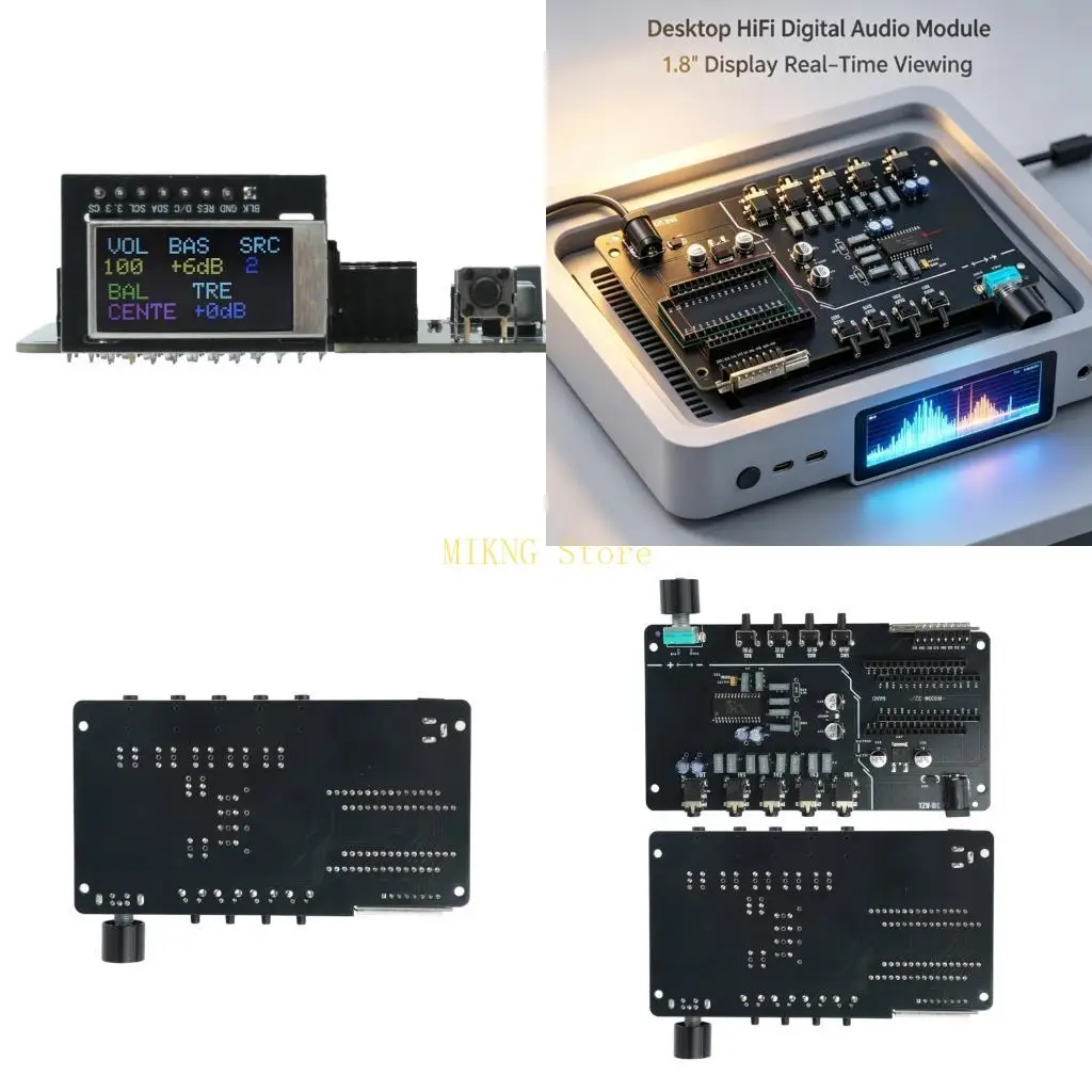 TDA7440D Digital Tone Board, 4 Two-Channel Inputs, I2C Tone Routing Module Best Sale