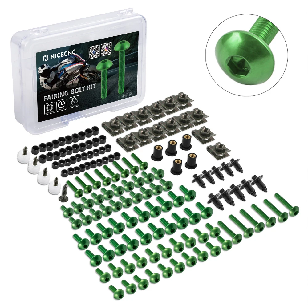 190 Stück komplette Verkleidungsschrauben Schraube für Kawasaki ZX6R ZX7R ZX9R ZX10R ZX12R ZX14R Versys 650 Ninja 650R 1000 Z750 Z1000 ZZR600 – Detail 10