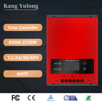 50A 60A MPPT Solar Charge Controller Auto-Switch 12V/24V/36V/48V WiFi LCD Display IP67 Waterproof 5 Year Warranty