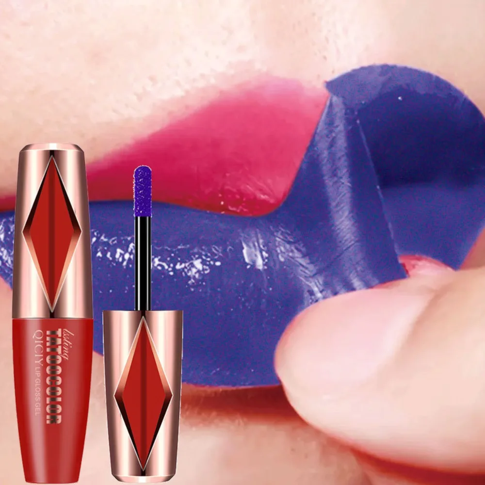 

2Pcs Natural Matte Peel Off Lip Stain Waterproof Non-Sticky Cup Lip Glaze Proof Tint Transfer Long-Lasting Tear Lip Gloss Stage