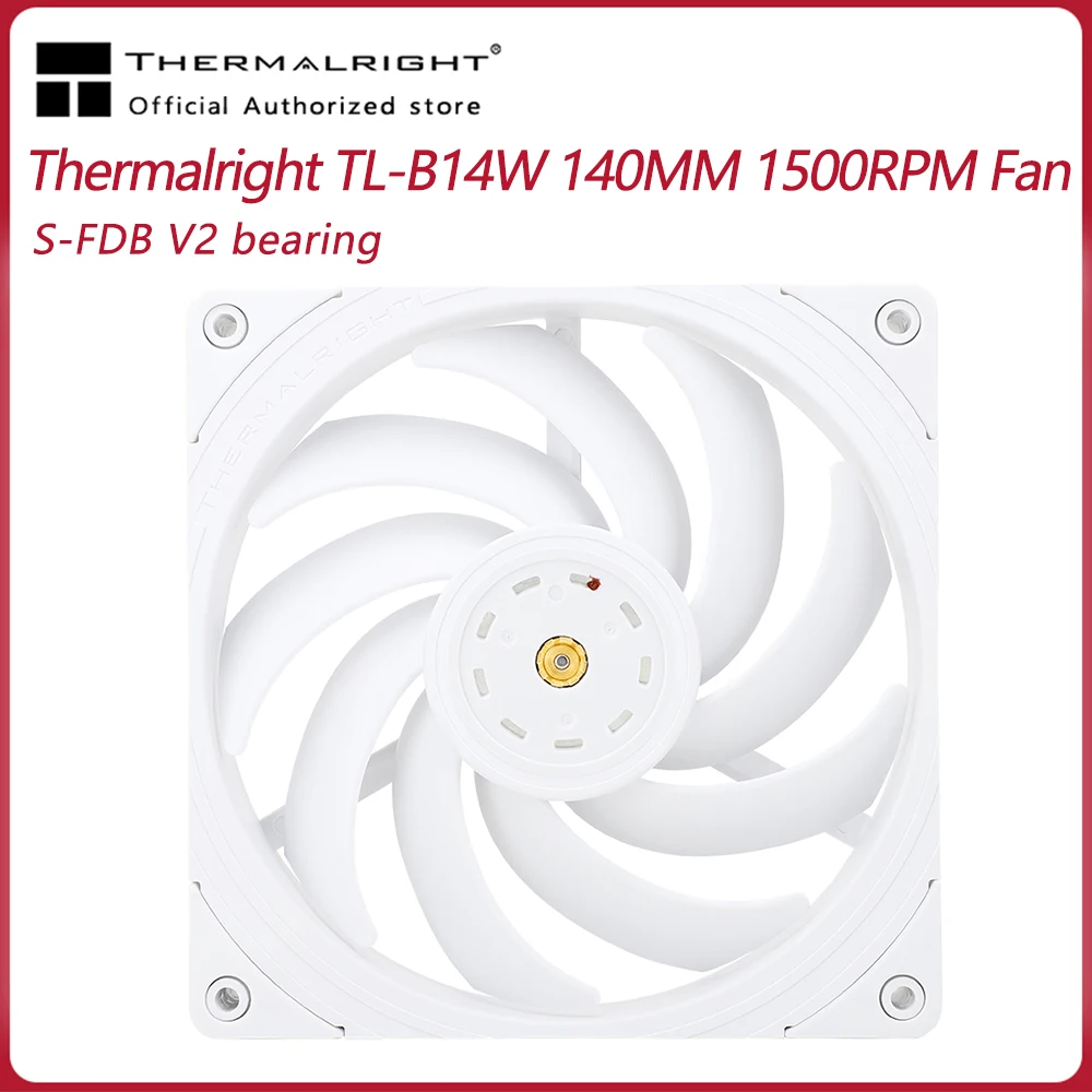 

Thermalright TL-B14W White 140mm Fan 1500RPM Quiet 4PIN PWM S-FDB V2 Bearing Performance CPU Cooler Cooling Fan Replaces Fans