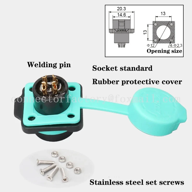 

K12 промышленная авиационная вилка, квадратная розетка, водонепроницаемый, быстрый разъем IP68, 2-3-4 ядра, 5-6-7-8-контактные компоненты цепи питания