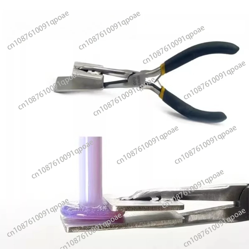 Lampworker Square Head Elbow V-Head Pointed Head Round Head Clamp Tweezers Glass Lampworker Tools Thermoplastic Glass