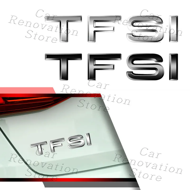 

3D ABS Plastic Car Styling TFSI Logo Emblem Rear Trunk Side Fender Badge Sticker For Audi Q2 Q3 Q5 Q7 Q8 A3 A4 A5 A6 A7 A8