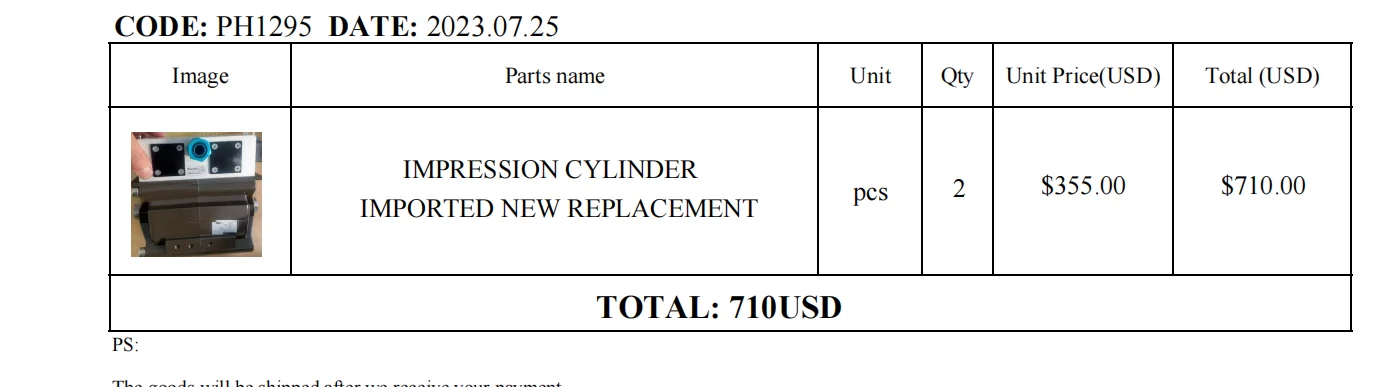 2pcs imported New Cylinder With 2% Commission