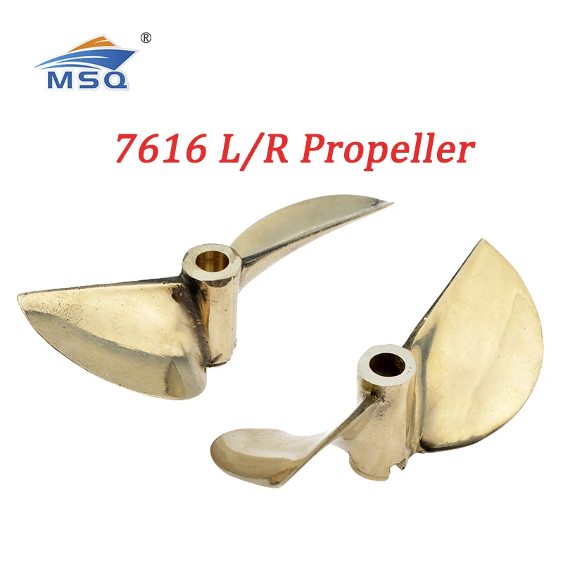 RC Boat 2 Blades Copper Propeller 7616 Left/Right Diameter 76mm For 6.35mm 1/4