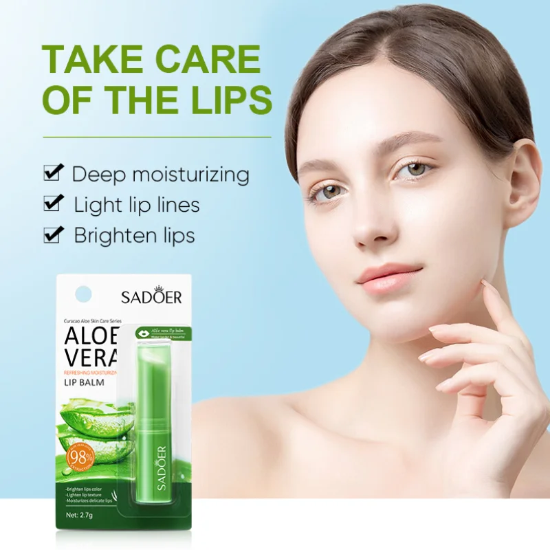 Lip Aloe Balm - Lasting Nourishment and Moisture for Men and Women - Daily Care Lip Balm Repairing Lips Gentle Non Irritating