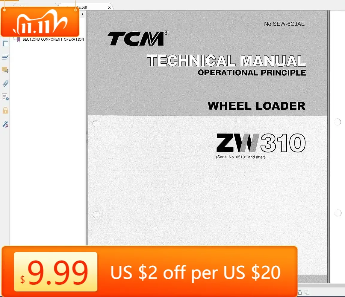 

Лопата для трактора TruckEPC TCM, сервисная часть колесного погрузчика, ручная полная модель DVD в формате PDF