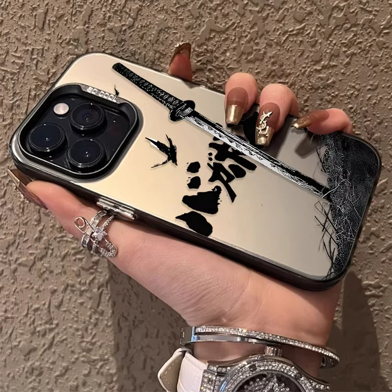 Etui na telefon Samsung Galaxy S25 Ultra S24 S23 S22 S21 Plus S20FE A55 A54 A35 z motywem japońskich komiksów Vagabond Samurai, odporne na wstrząsy.