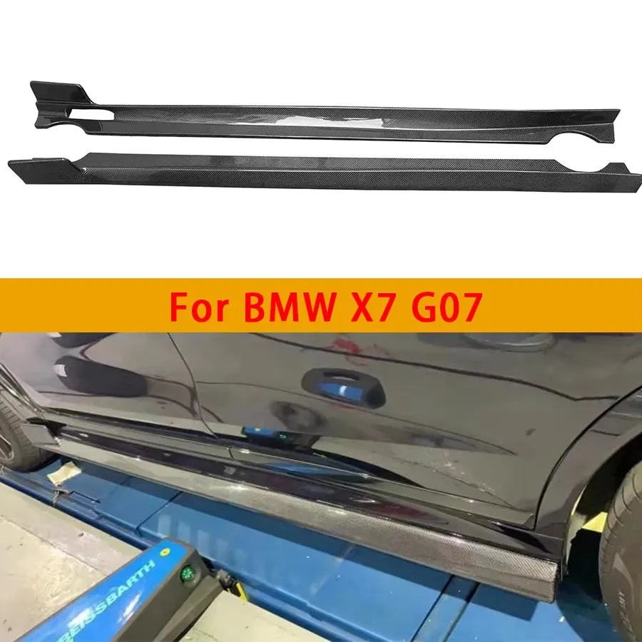 

Для BMW X7 G07 Боковые юбки из углеродного волокна Боковой бампер Разветвители Боковая юбка Купины Фартук Боковая панель Боковая юбка Автомобильные аксессуары