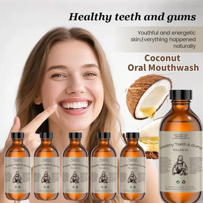 Teeth Whitening With Coconut Oil - Enxaguante Bucal de Óleo de Coco: