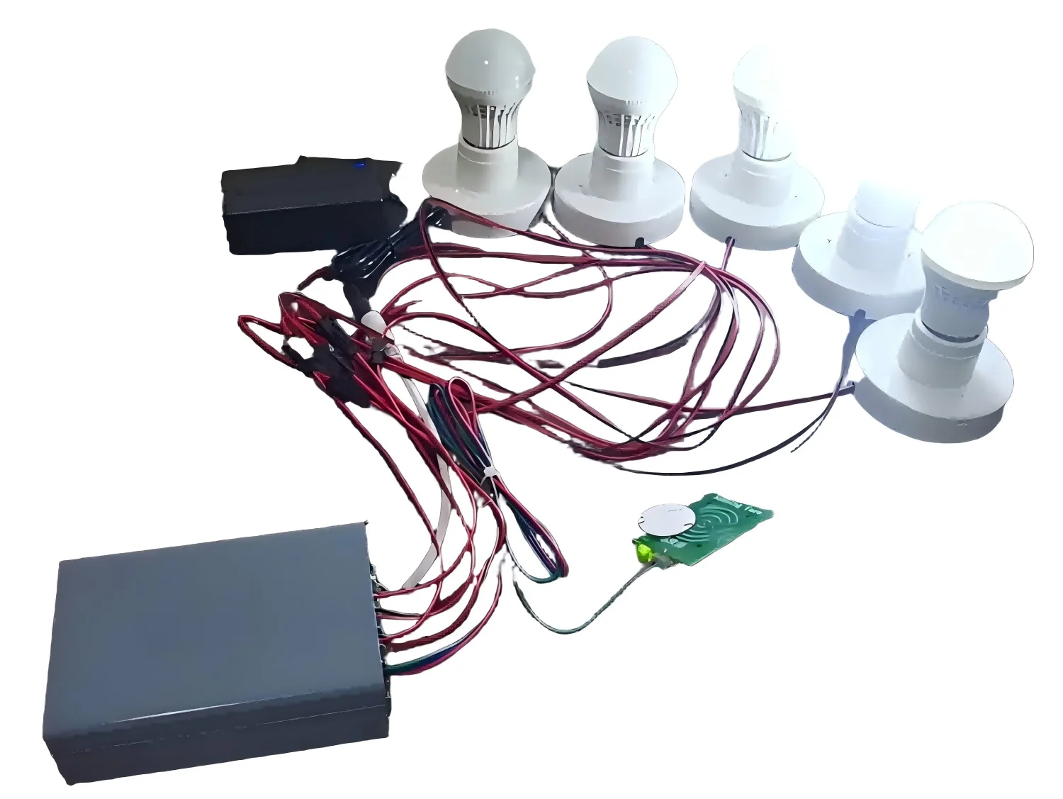 EXZYU Escape room Lights Flashes Prop Put the RFID card on the sensor to trigger the lights flash in sequence
