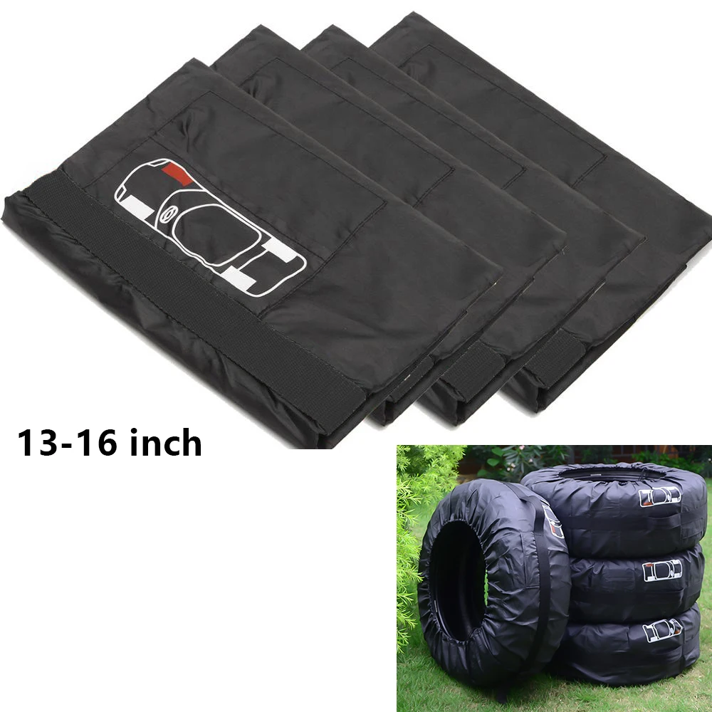 4 Teile/los Auto Reserverad Abdeckung Fall Polyester Auto Rad Reifen Lagerung Taschen Fahrzeug Reifen Wasserdicht Staub-proof Protector Styling