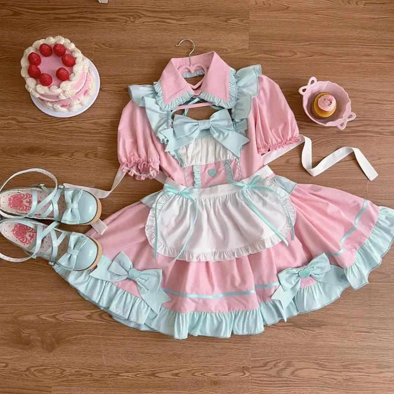 Coalfell {exclusive}~Original Design Doll Sweet Pettiskirt Lolita Dress Women Sweet Maid Cosplay Dresses Maid Costume