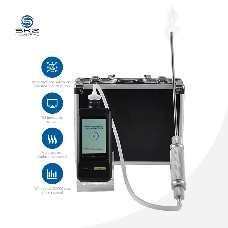 SKZ1050E Food Package with Needle CO2 O2 N2 3 in 1 Multi Gas Purity Analyzer 100%vol Imported Sensor